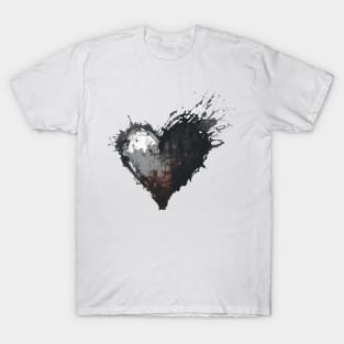 Heart Black Graffiti T-Shirt